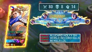 80 KILLS!!! ALUCARD HIGHEST KILLS | WORLD RECORD? | (NO CLICKBAIT) | MLBB