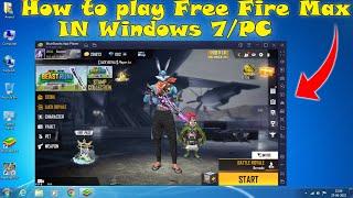 How to install bluestacks 5 And Free Fire max in Windows 7/PC