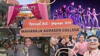 Maharaja Agrasen College Annual Fest | DJ | Dance | Delhi University  Yuvaan 2024