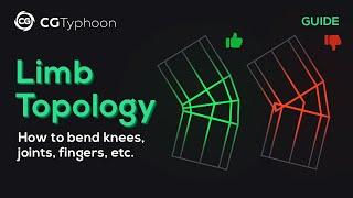 How to bend the topology of knees, joints, fingers, etc. #topology #animation