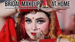Bridal makeup tutorial at home by apki Pyari Daizy ️
