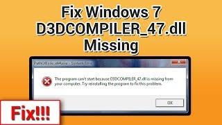 How to Fix d3dcompiler_47.dll free in Windows 7 without any software | D3DCompiler_47.dll Fix