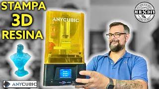 Stampante 3D a resina ANYCUBIC PHOTON MONO 2K. Anche con resina lavabile in acqua.