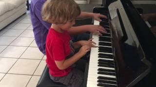 Daniel Escudero with son Diego - "NAIMA" by John Coltrane (Piano 4 Hands Cover)