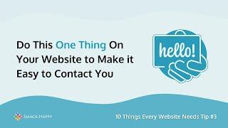 10 Things Every Website Needs - Contact Information