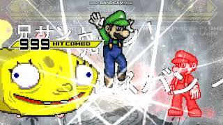 RANDOM MUGEN BATTLE #54: WOPF and R-Luigi vs SpongeBob Period vs Patrick Period REMATCH