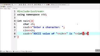 How to Find ASCII Value of a Character in C++