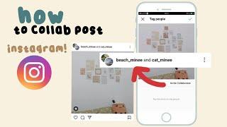 cara post satu foto dua akun IG | collab post • instagram