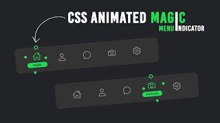 Animated Navigation Menu Indicator using Html CSS & Javascript | Magic Indicator @KhansTutorials300