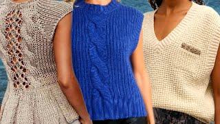 Шикарные жилеты для всех женщин, вязание. Chic vests for all women, knitting.