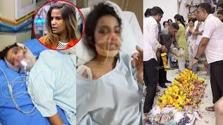 Poonam Pandey brokedown at her Last moment from Hospital after her Death from Carvical Cancer