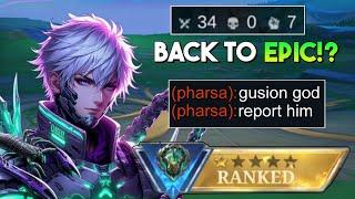 THIS WILL HAPPEN WHEN GLOBAL GUSION BACK TO EPIC!! SOLO RANK - MLBB