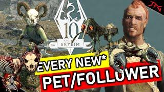 EVERY NEW* FOLLOWER AND PET IN SKYRIM - Anniversary Edition - Unique Creatures, Follower's And Pets!