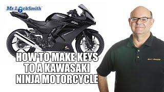 Motorcycle Locksmith:  How to make keys to a Kawasaki Ninja Motorcycle