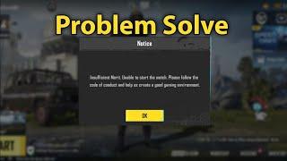 Insufficient Merit Unable to start the match problem in pubg | solve insufficient Merit issue pubg