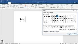 How to type key symbol in Word