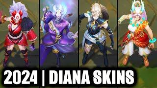 ALL DIANA SKINS SPOTLIGHT 2024 | League of Legends