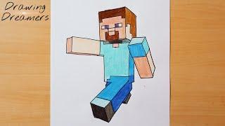 How to Draw Minecraft Steve || Minecraft