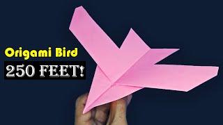 How to Fold a Paper Airplane to Fly Forever and Not Fall All Day - Origami Paper Planes Bird Easy