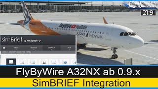 FBW A32NX ab 0.9.x - SimBrief Integration  Microsoft Flight Simulator