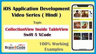 CollectionView Inside TableView in Swift 5 XCode | Hindi | UICollectionView UITableView in iOS