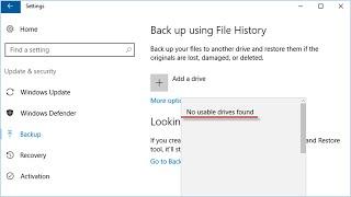 How to Fix Windows 10 Backup Error | No Usable Drives Found