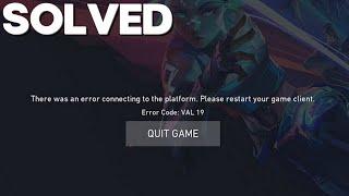 Valorant – How to Solve Error Code Val 19 in Valorant! | Complete Tutorial