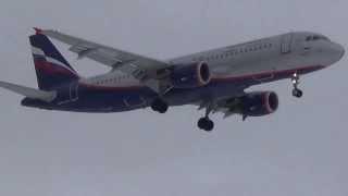 Airbus A320 Aeroflot landing at Moscow Sheremetyevo (SVO)