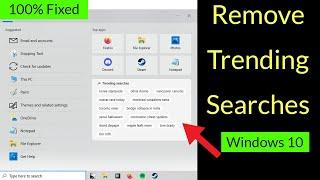 How to Remove Trending Searches from Search Bar in Windows 10?