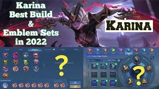 Karina best build & emblem set,, top Global build 2022 || MLBB