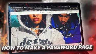 how to make a password page for your clothing brand (Shopify)