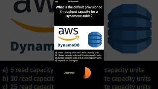 AWS Dynamodb| What is the default provisioned throughput capacity for a DynamoDB table?