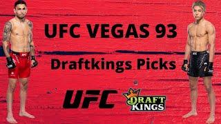 UFC Vegas 93 Draftkings Picks