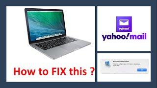 Authentication Failed - Fixing Yahoo Mail Configuration on MacBook Pro 2012