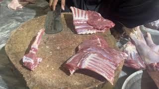 Cutting mutton champ || Fry champ || Steam champ || Best mutton cutting skill @ArifMuttonshop