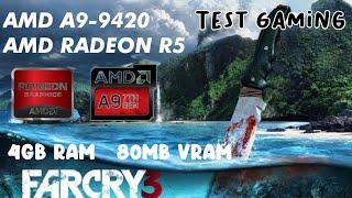 GAMEPLAY FAR CRY 3 IN AMD A9-9420 | 4GB RAM | 80VRAM | With record and Without record