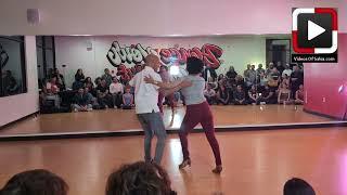 Brittany y Troy Anthony demo at Casino Stars Salsa Sunday  Social