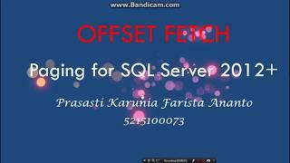 Offset fetch next in SQL Server 2012 - 05211540000073