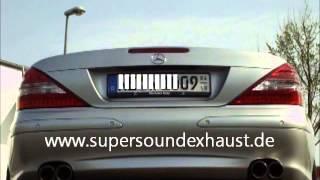 Mercedes Benz R230 SL350 Edelstahl Sportauspuff Sound von supersoundexhaust.de