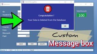 create custom message  box in access database