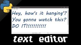 Python text editor program ️