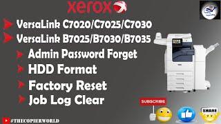 Special Boot Mode Xerox B7020/7025/7030 || Xerox Versa Link B7020/7025/7030 Factory Reset