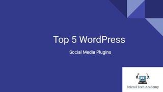 Top 5 WordPress social media plugins