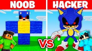 NOOB vs HACKER: I Cheated In a SONIC.EXE Build Challenge!