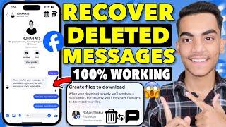 Facebook Messenger Chat Delete Recovery 2025 | How To Recover Facebook Deleted Conversation