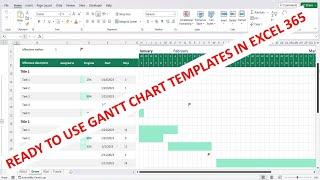 Ready To Use Gantt Chart Template For Excel 365