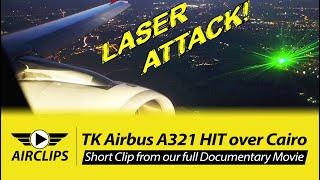 LASER ATTACK ON FLYING AIRPLANE! See this real footage from the aircraft's perspective! [AirClips]