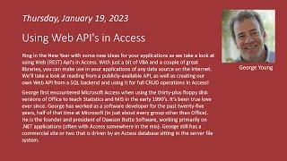 Using Web API's in Access