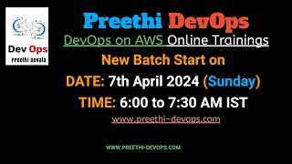 Devops on AWS. online training by preethi Dovala