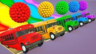 Color Balls & Sing Along! | Wheels on the Bus, Finger Song | Baby Nursery Rhymes & Kids Songs